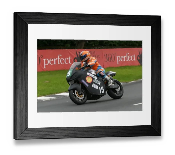 Framed Print : Roy Richardson at Sulby Bridge: 2011 Zero TT Framed Print : Roy Richardson at Sulby Bridge: 2011 Zero TT