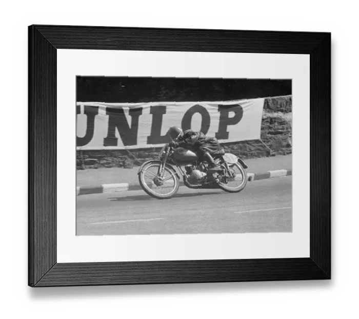 Framed Print : Leslie Caldecutt at Braddan Bridge: 1951 Ultra Lightweight TT Framed Print : Leslie Caldecutt at Braddan Bridge: 1951 Ultra Lightweight TT