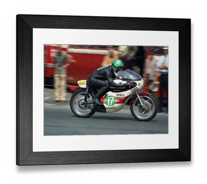 Framed Print : Kel Carruthers leaves Ramsey: 1970 Lightweight TT Framed Print : Kel Carruthers leaves Ramsey: 1970 Lightweight TT