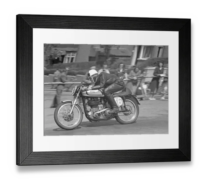 Framed Print : W J Sparky Campbell on Bray Hill: 1953 Junior TT Framed Print : W J Sparky Campbell on Bray Hill: 1953 Junior TT