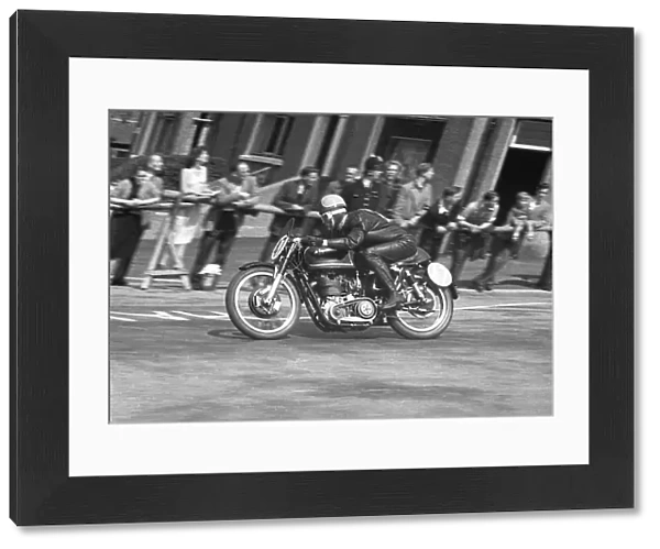 Harold Clark on Bray Hill: 1953 Junior TT