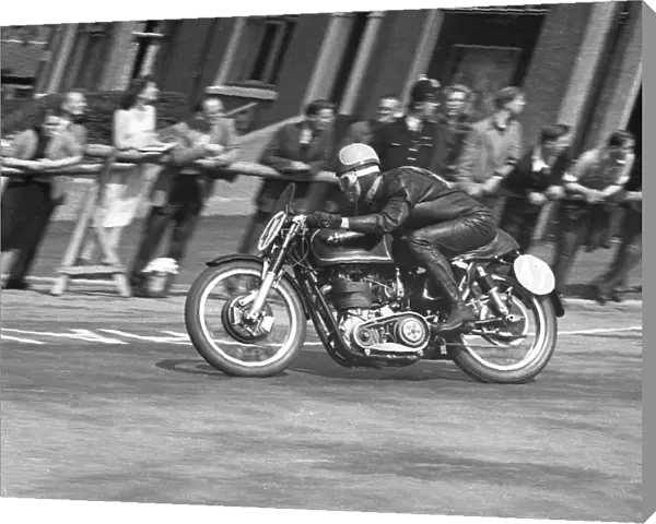 Harold Clark on Bray Hill: 1953 Junior TT