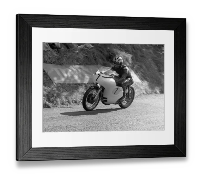 Framed Print : Chris Conn leaves Ramsey Hairpin: 1966 Senior TT