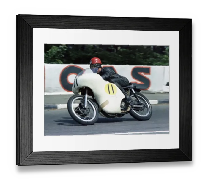 Framed Print : John Cooper at Quarter Bridge: 1967 Senior TT Framed Print : John Cooper at Quarter Bridge: 1967 Senior TT