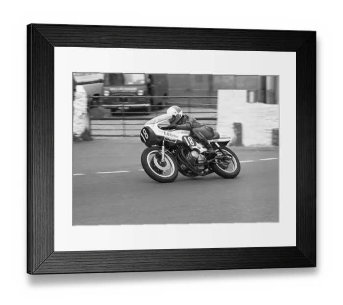 Framed Print : John Crick at Ballacraine: 1977 Formula Two TT Framed Print : John Crick at Ballacraine: 1977 Formula Two TT