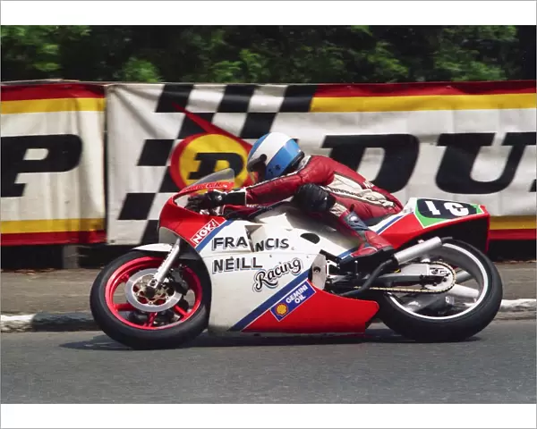 Steve Cull at Braddan Bridge: 1988 Junior TT