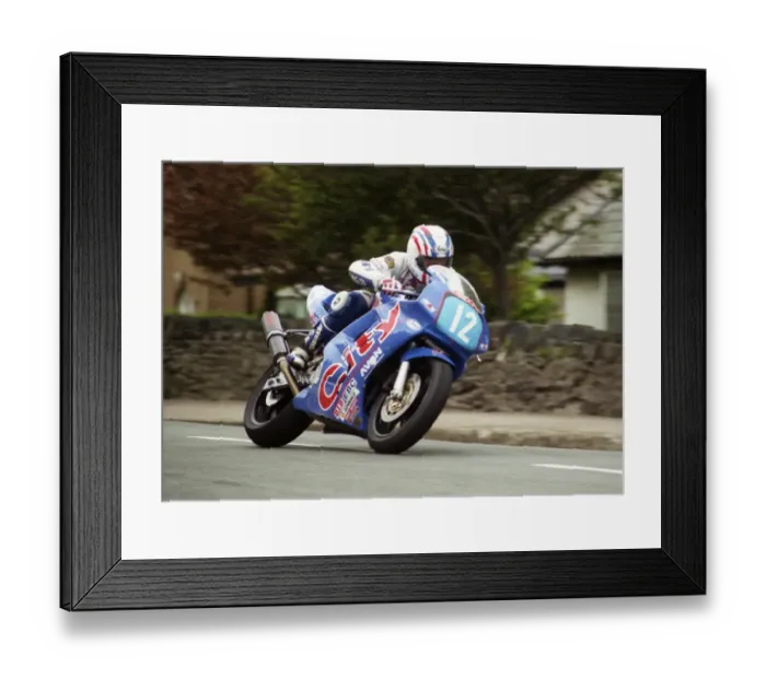 Framed Print : Phillip McCallen at White Gates: 1996 Junior TT Framed Print : Phillip McCallen at White Gates: 1996 Junior TT