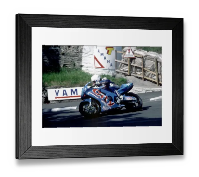 Framed Print : Phillip McCallen at Governors Bridge: 1997 Junior TT