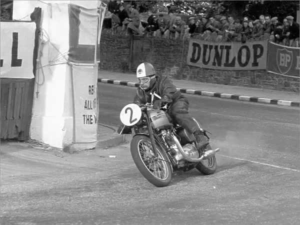 David Dalziel at Parkfield Corner: 1955 Senior Clubman TT