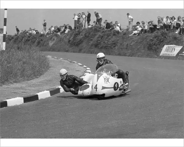 Max Deubel at Signpost Corner: 1962 Sidecar TT