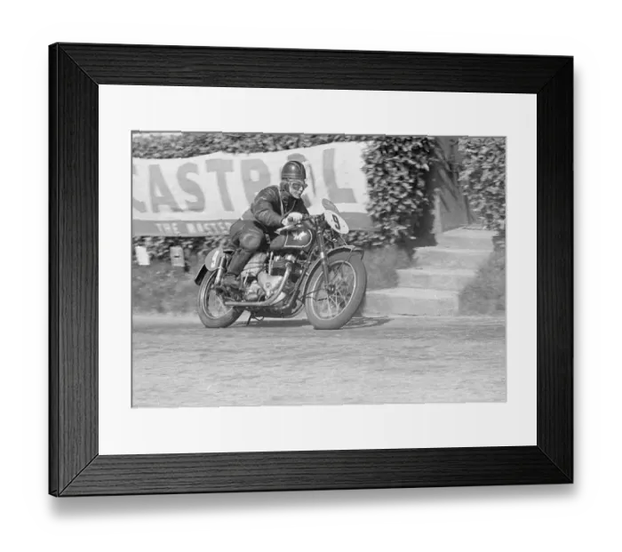 Framed Print : John Duncan at Cronk ny Mona: 1951 Senior Clubman TT Framed Print : John Duncan at Cronk ny Mona: 1951 Senior Clubman TT
