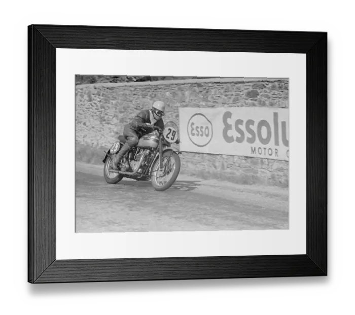 Framed Print : John Draper at Cronk ny Mona: 1951 Senior Clubman TT Framed Print : John Draper at Cronk ny Mona: 1951 Senior Clubman TT