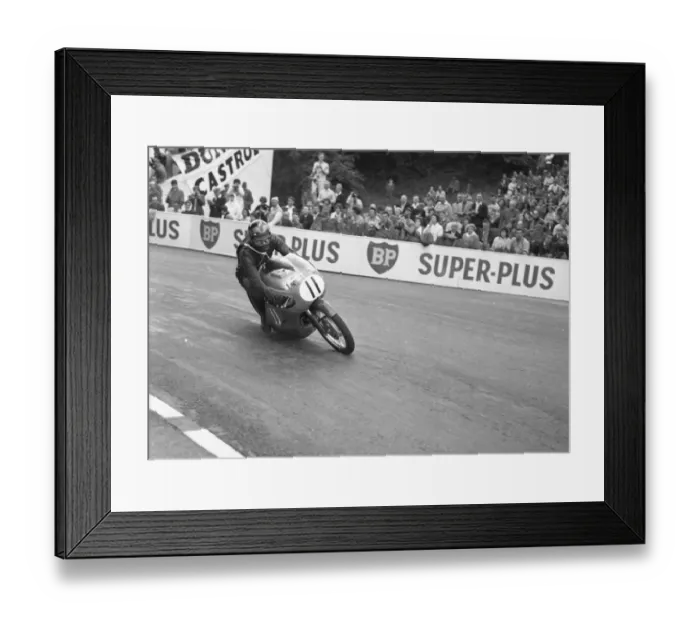 Framed Print : Paddy Driver at Quarter Bridge: 1961 Lightweight TT Framed Print : Paddy Driver at Quarter Bridge: 1961 Lightweight TT