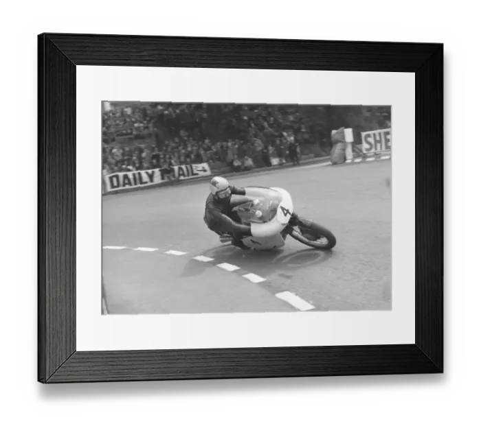 Framed Print : Michelle Duff at Quarter Bridge: 1964 Senior TT