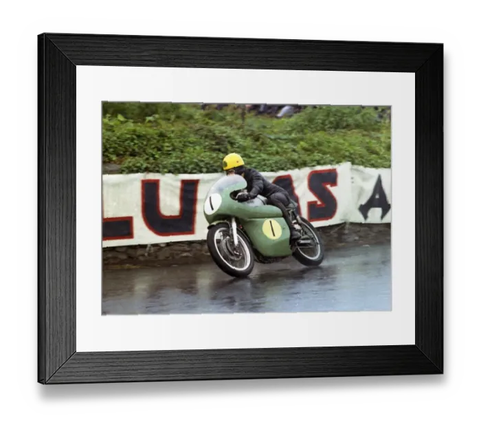 Framed Print : Joe Dunphy at Sulby Bridge: 1965 Senior TT Framed Print : Joe Dunphy at Sulby Bridge: 1965 Senior TT