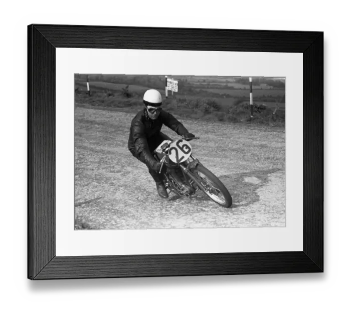 Framed Print : George Ewer at Ballacoar Corner: 1957 Ultra Lightweight TT Framed Print : George Ewer at Ballacoar Corner: 1957 Ultra Lightweight TT