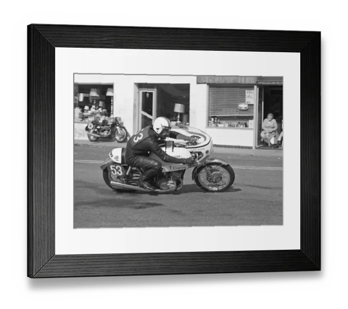 Framed Print : Hugh Evans at Parliament Square: 1972 Production TT Framed Print : Hugh Evans at Parliament Square: 1972 Production TT