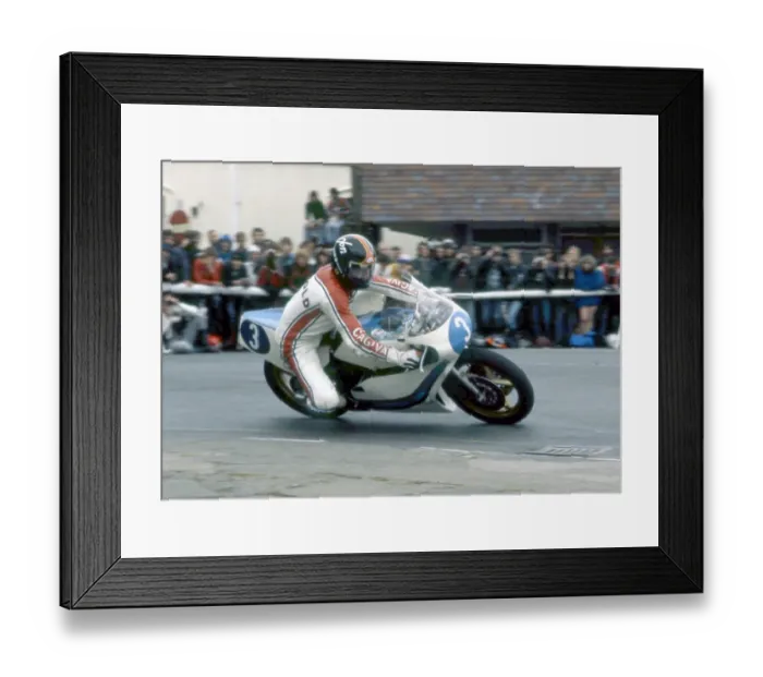 Framed Print : Jon Ekerold at Parliament Square: 1983 350 TT Framed Print : Jon Ekerold at Parliament Square: 1983 350 TT