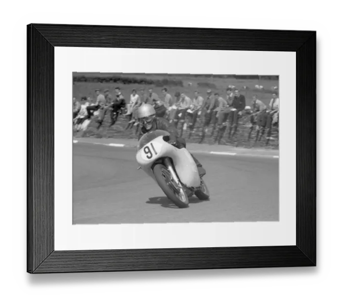 Framed Print : John Farnsworth at Sulby Bridge: 1961 Junior TT Framed Print : John Farnsworth at Sulby Bridge: 1961 Junior TT