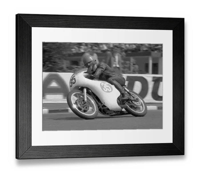 Framed Print : Denis Gallagher at Quarter Bridge: 1962 Lightweight TT Framed Print : Denis Gallagher at Quarter Bridge: 1962 Lightweight TT