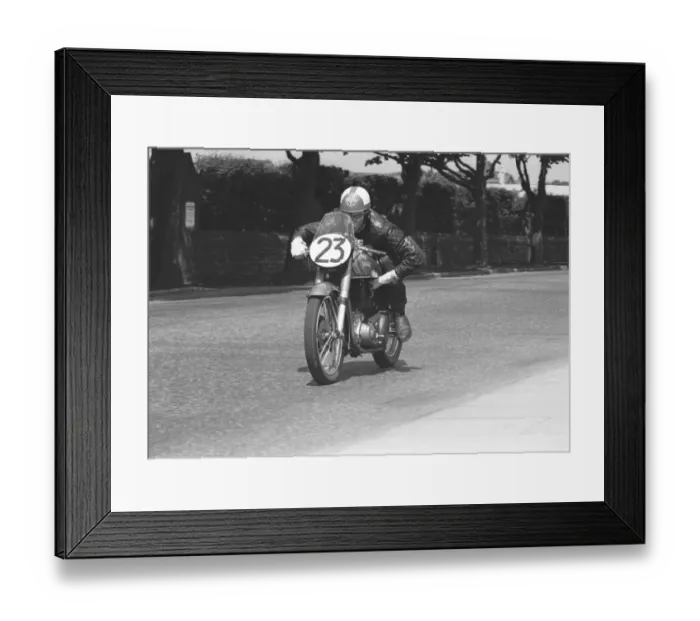 Framed Print : Howard German approaching Bray Hill; 1954 Senior Clubman TT Framed Print : Howard German approaching Bray Hill; 1954 Senior Clubman TT