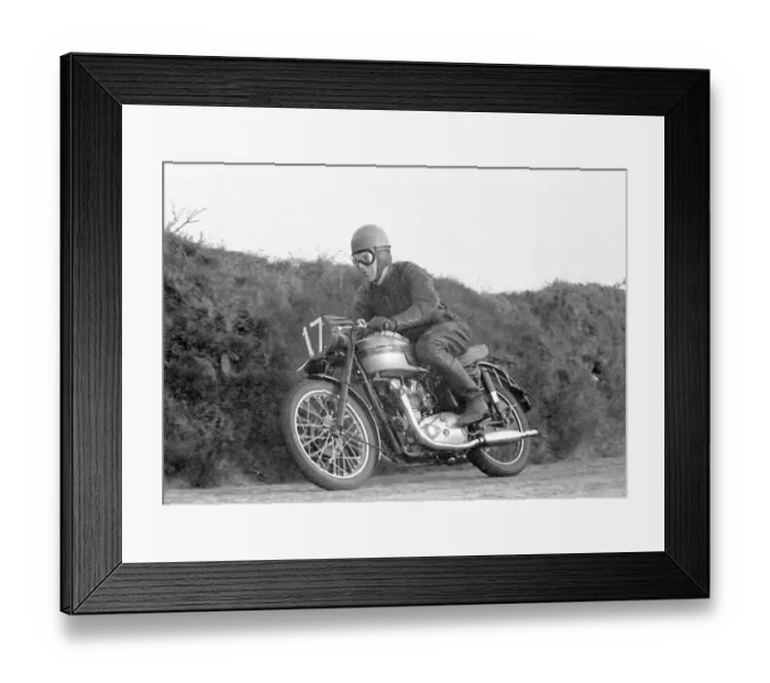 Framed Print : John Griffith at Hall Corner: 1955 Senior Clubman TT Framed Print : John Griffith at Hall Corner: 1955 Senior Clubman TT