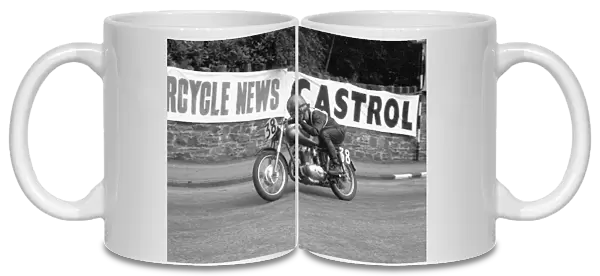 Jack Gow leaving Governors Bridge: 1960 Lightweight TT