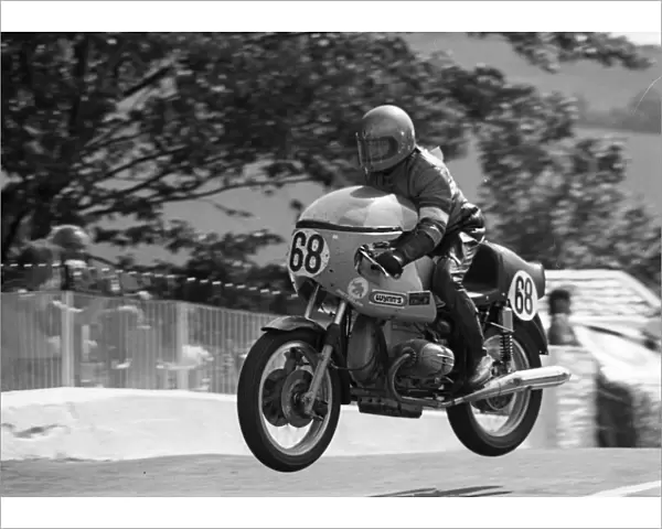 Horst Gluck at Ballaugh Bridge; 1975 Classic TT