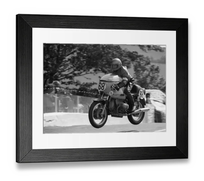 Framed Print : Horst Gluck at Ballaugh Bridge; 1975 Classic TT Framed Print : Horst Gluck at Ballaugh Bridge; 1975 Classic TT