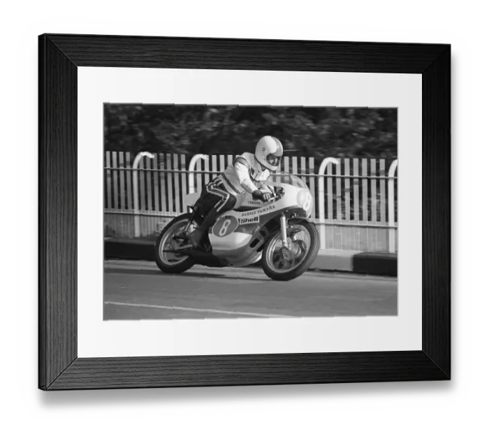 Framed Print : Billy Guthrie at Braddan Bridge: 1975 Junior TT Framed Print : Billy Guthrie at Braddan Bridge: 1975 Junior TT