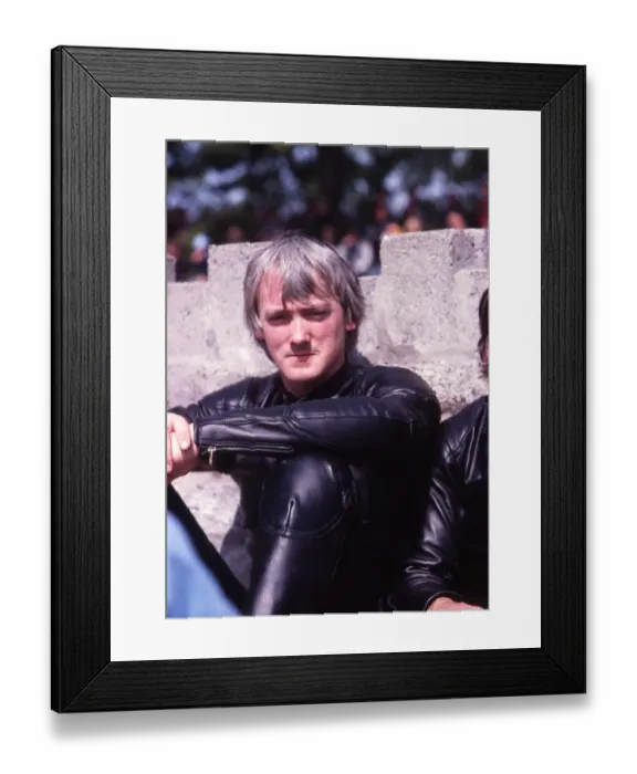 Framed Print : Alex George before the start of the 1981 Classic TT Framed Print : Alex George before the start of the 1981 Classic TT