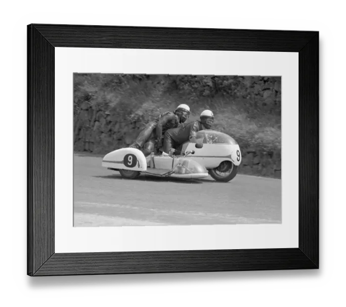 Framed Print : Otto Kolle (BMW) at Bedstead Corner; 1967 Sidecar TT Framed Print : Otto Kolle (BMW) at Bedstead Corner; 1967 Sidecar TT