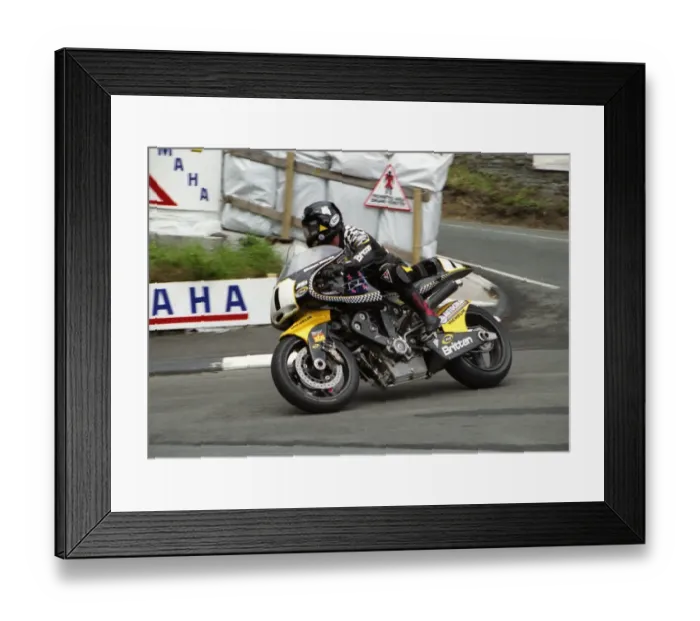 Framed Print : Shaun Harris (Britten) at Governors Bridge; 1996 Senior TT Framed Print : Shaun Harris (Britten) at Governors Bridge; 1996 Senior TT