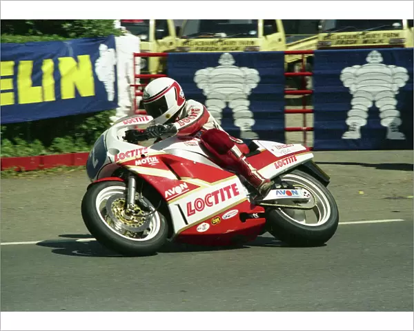 Geoff Johnson (Loctite Yamaha) at Ballacraine; 1988 Production B TT