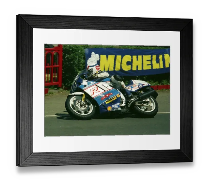Framed Print : Jamie Whitham (Heron Suzuki) at Ballacraine; 1988 Production B TT Framed Print : Jamie Whitham (Heron Suzuki) at Ballacraine; 1988 Production B TT