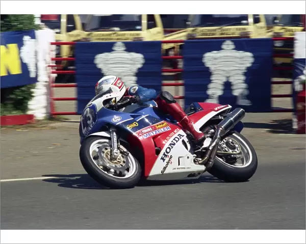 Steve Hislop (Honda) at Ballacraine; 1988 Production B TT