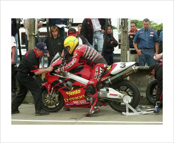 Joey Dunlop pit-stop; 2000 Formula one TT