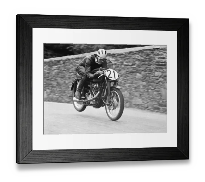 Framed Print : Bill Lomas (Velocette); 1952 Lightweight TT Framed Print : Bill Lomas (Velocette); 1952 Lightweight TT