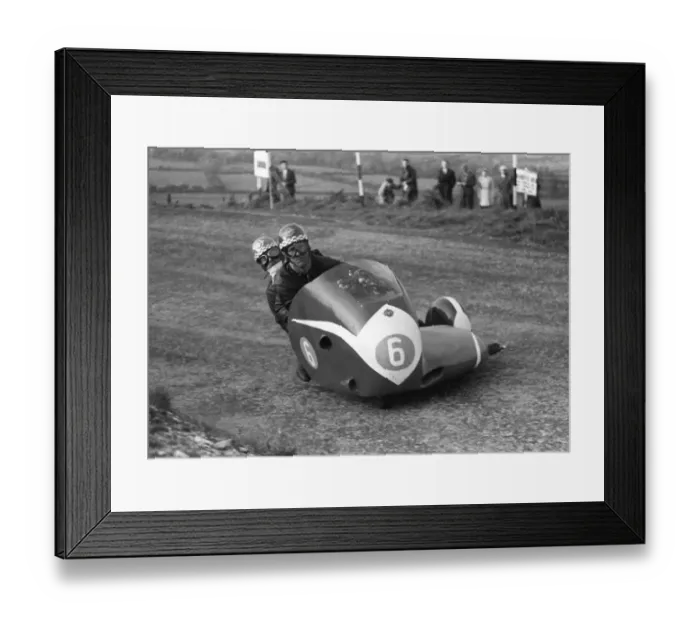 Framed Print : Alan Young / A C Partridge (Norton); 1957 Sidecar TT Framed Print : Alan Young / A C Partridge (Norton); 1957 Sidecar TT