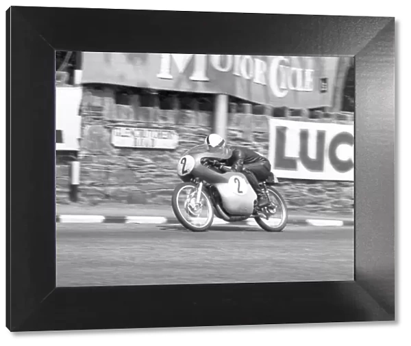 Ernst Degner (Suzuki) leaves Governors Bridge; 1962 50cc TT