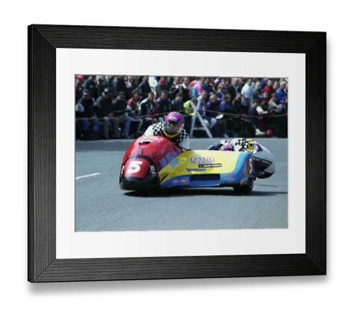 Framed Print : Geoff Bell / Nick Roche (Windle Yamaha) 1994 Sidecar TT Framed Print : Geoff Bell / Nick Roche (Windle Yamaha) 1994 Sidecar TT
