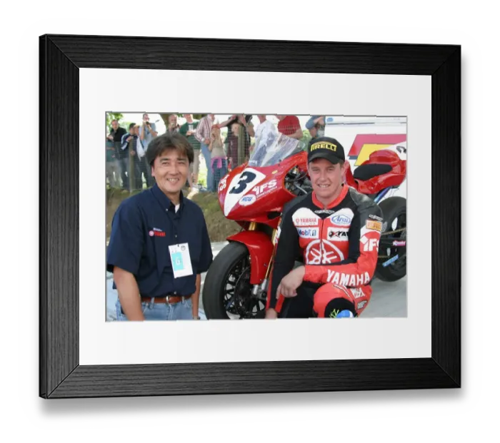 Framed Print : John McGuinness and Yoshikazu Koike; 2004 Formula One TT Framed Print : John McGuinness and Yoshikazu Koike; 2004 Formula One TT