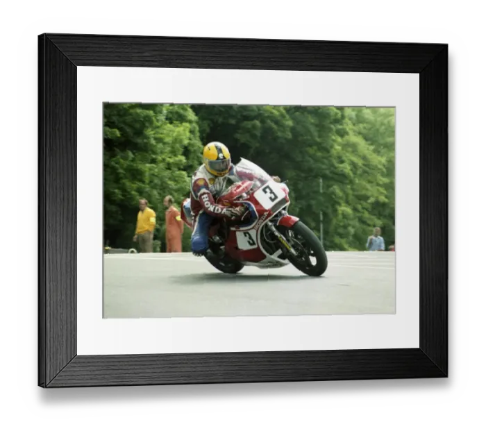 Framed Print : Joey takes Quarter Bridge: 1982 Classic TT