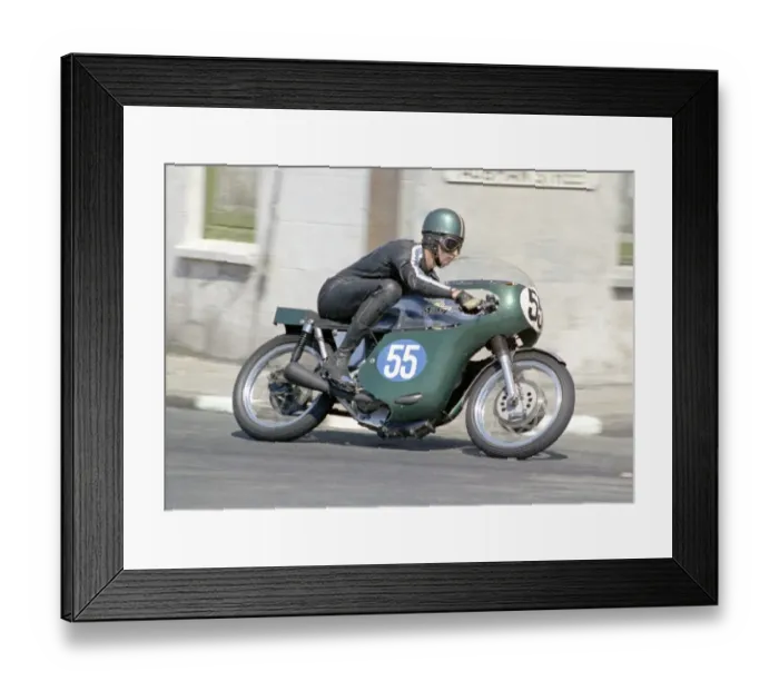 Framed Print : Mick Andrews (Seeley) leaves Parliament Square; 1969 Junior TT Framed Print : Mick Andrews (Seeley) leaves Parliament Square; 1969 Junior TT