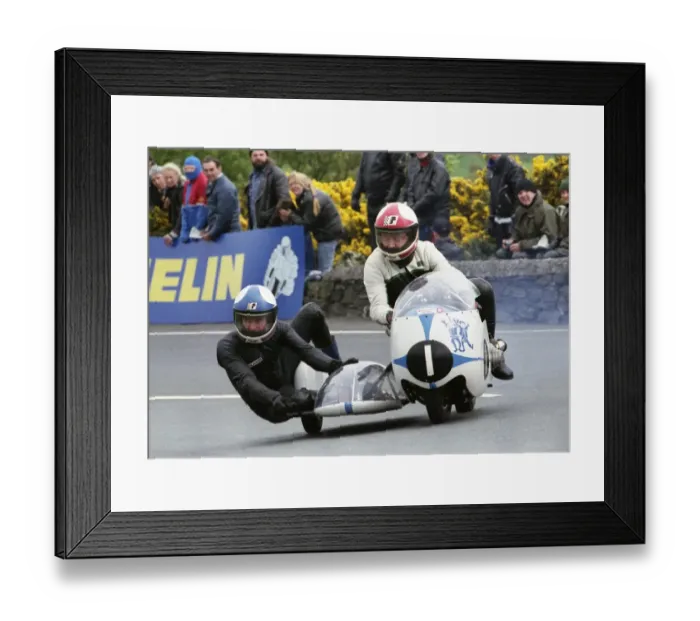 Framed Print : Max Deubel (BMW) 1994 TT Classic Parade lap Framed Print : Max Deubel (BMW) 1994 TT Classic Parade lap