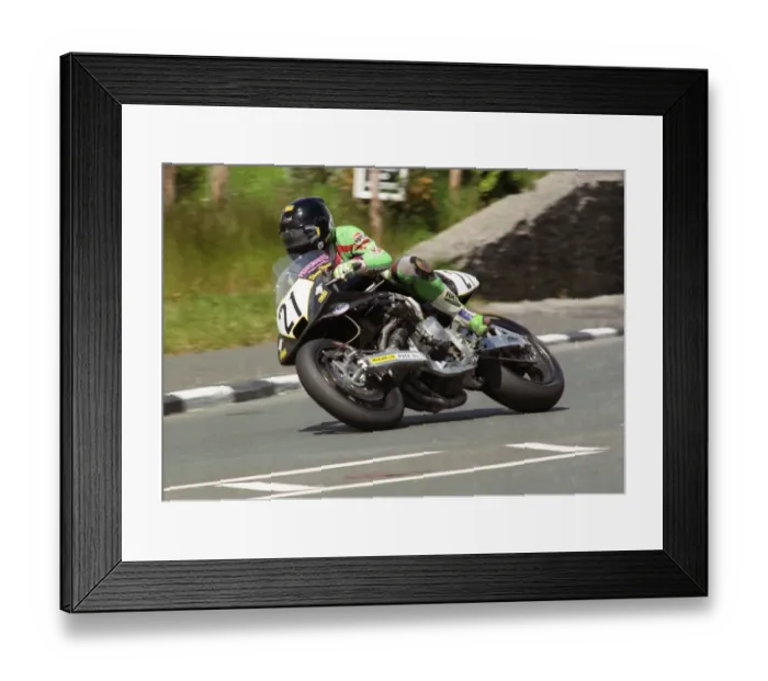 Framed Print : Shaun Harris (Tryphonos) 1995 Senior TT