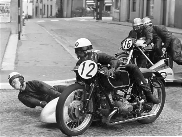 Fritz Hillebrand & Pip Harris;1954 Sidecar TT