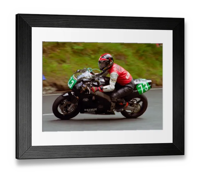 Framed Print : Peter Jarmann (Kawasaki) 2000 Lightweight 400 TT