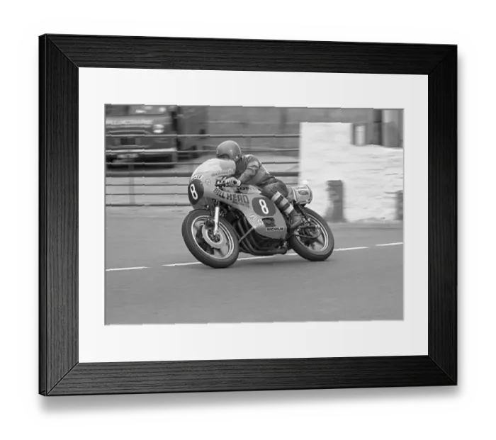 Framed Print : Alan Jackson (Honda) 1977 Formula Two TT