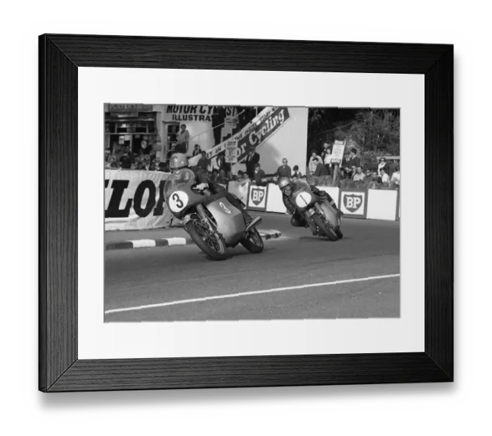 Framed Print : Griff Jenkins & Paul Smart (Dunstall Dominator) 1967 Production TT Framed Print : Griff Jenkins & Paul Smart (Dunstall Dominator) 1967 Production TT